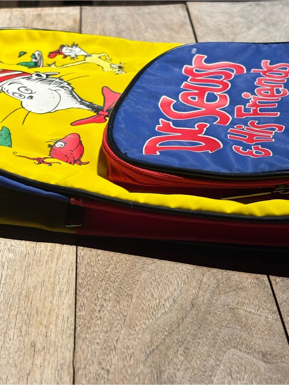 Vintage 1997 Dr Seuss & His Friends Cat in the Hat Backpack Kids 90s